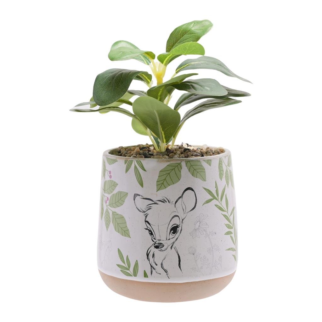 DISNEY - Forest - Bambi - Set of 2 Planters + Faux Plants