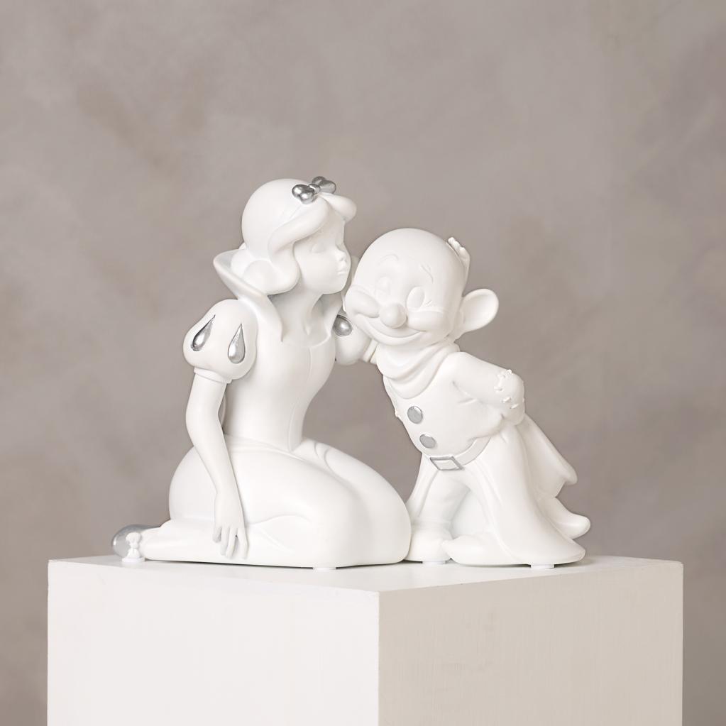 DISNEY - 'White&Silver' - Snow White & Dopey - Money Bank - 17cm