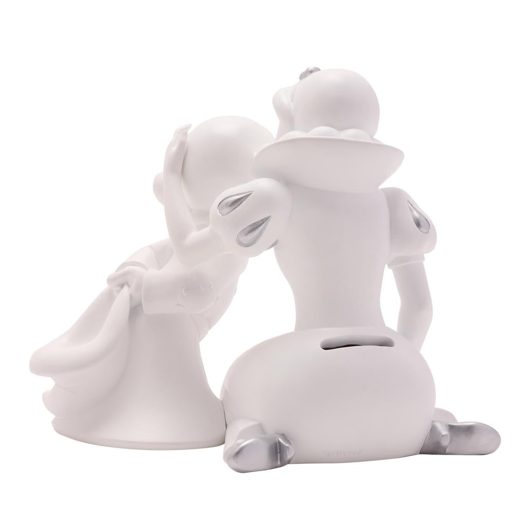 DISNEY - 'White&Silver' - Snow White & Dopey - Money Bank - 17cm