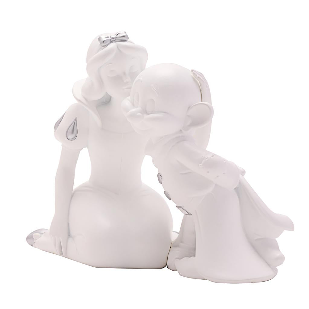 DISNEY - 'White&Silver' - Snow White & Dopey - Money Bank - 17cm