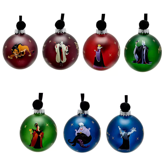 VILLAINS - Set of 7 Xmas Baubles