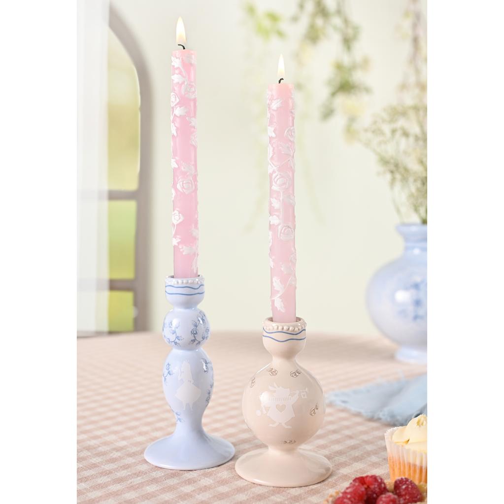 ALICE IN WONDERLAND - Duo - 2 Taper Candles Holders