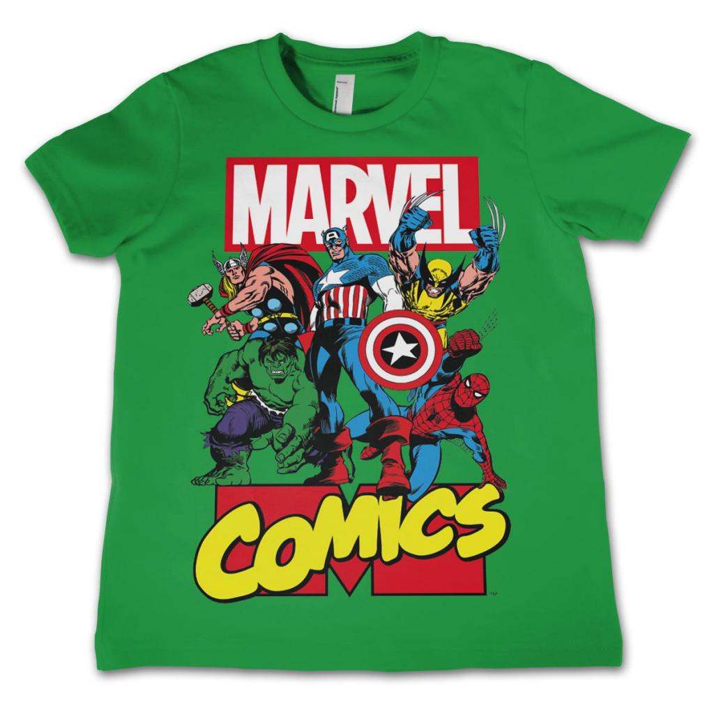 MARVEL COMICS - T-Shirt KIDS Comics Heroes - Green (8 Years)