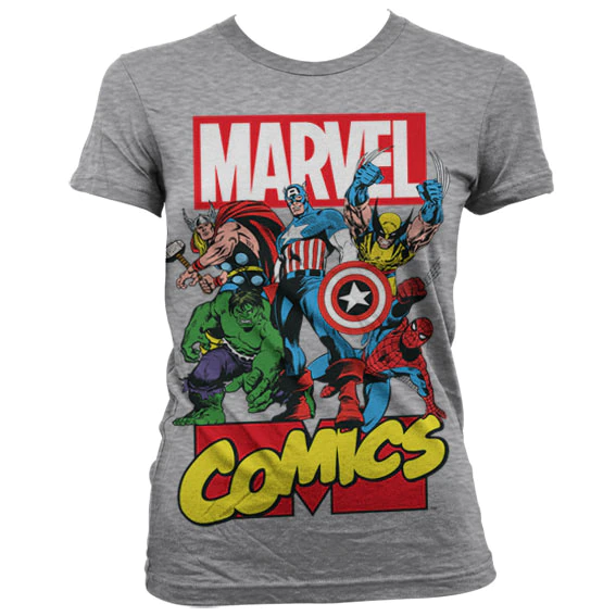 MARVEL - T-Shirt Comics Heroe GIRL - Grey (XL)