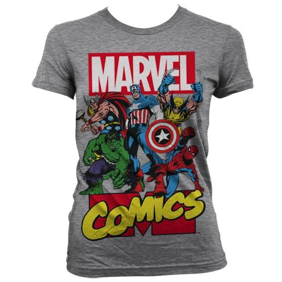 MARVEL - T-Shirt Comics Heroe GIRL - Grey (XXL)