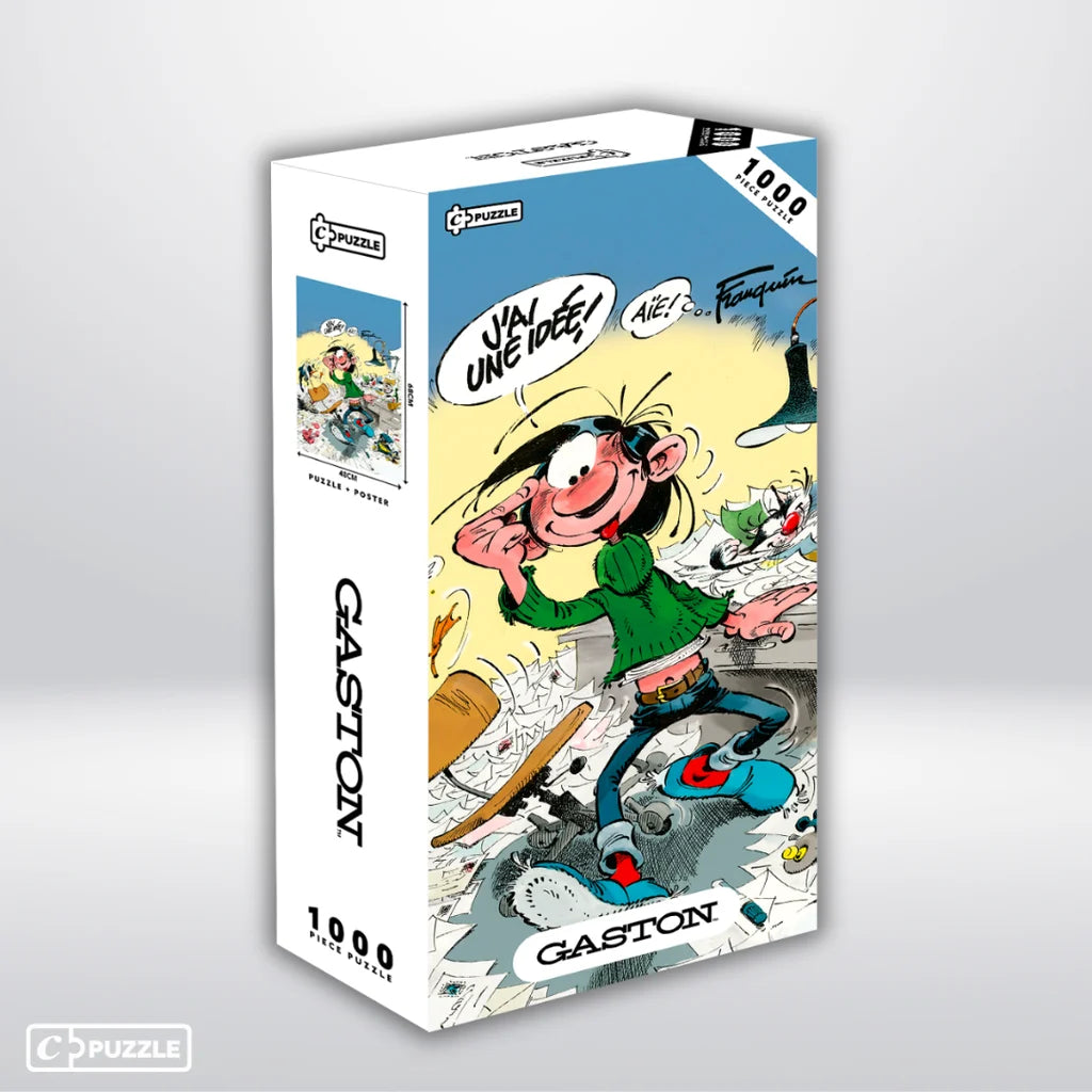 GASTON LAGAFFE - J'ai une idée - Poster + Puzzle 1000pcs