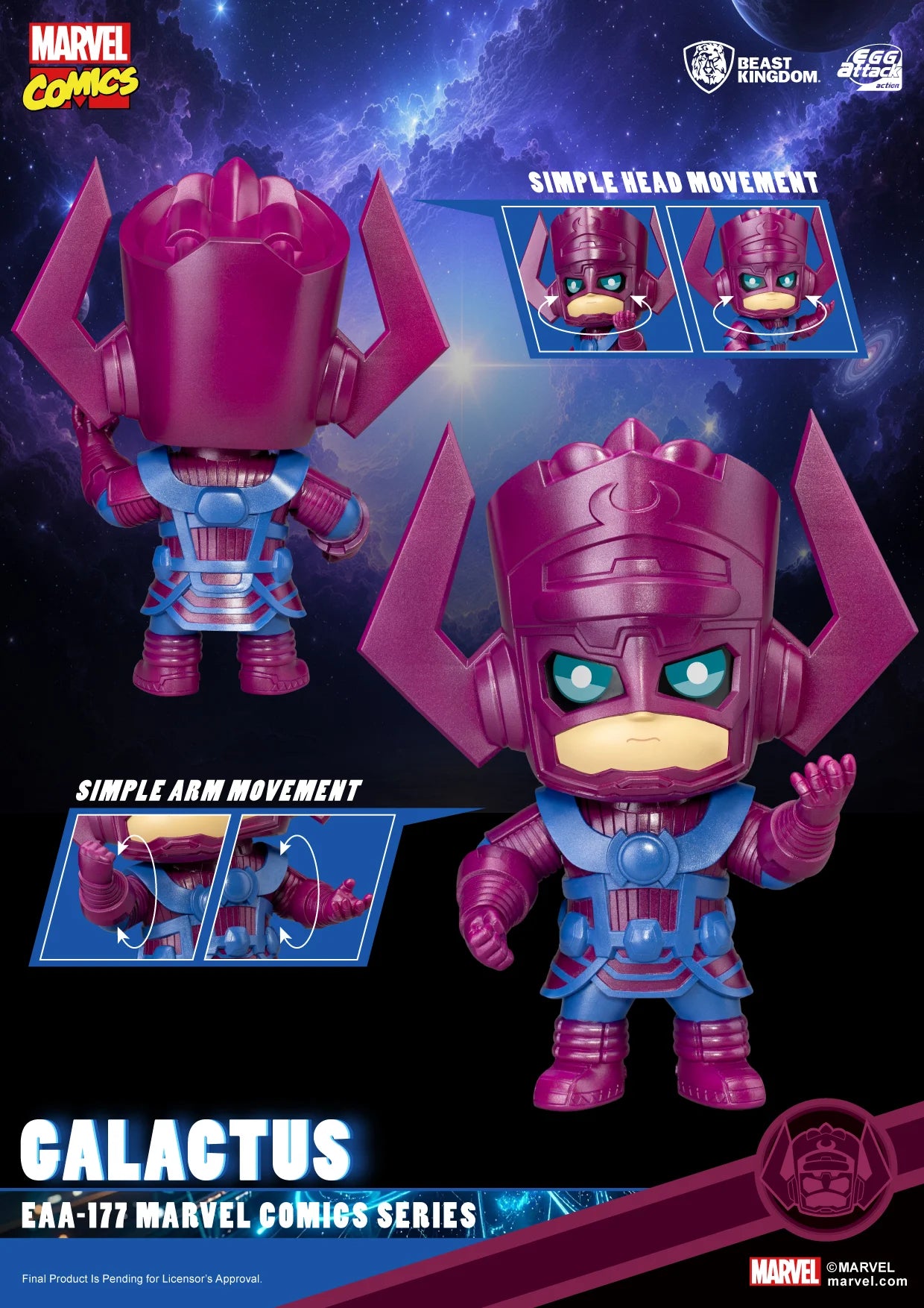 MARVEL COMICS - Galactus - Figure Egg Attack Action 20.4cm