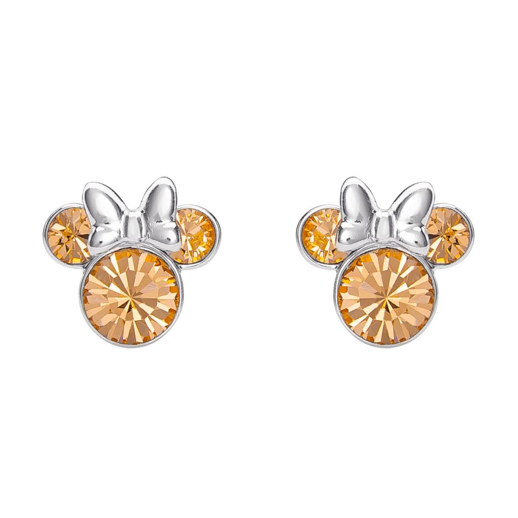 MINNIE - Stud Birthstone Earrings in Plated Brass - June