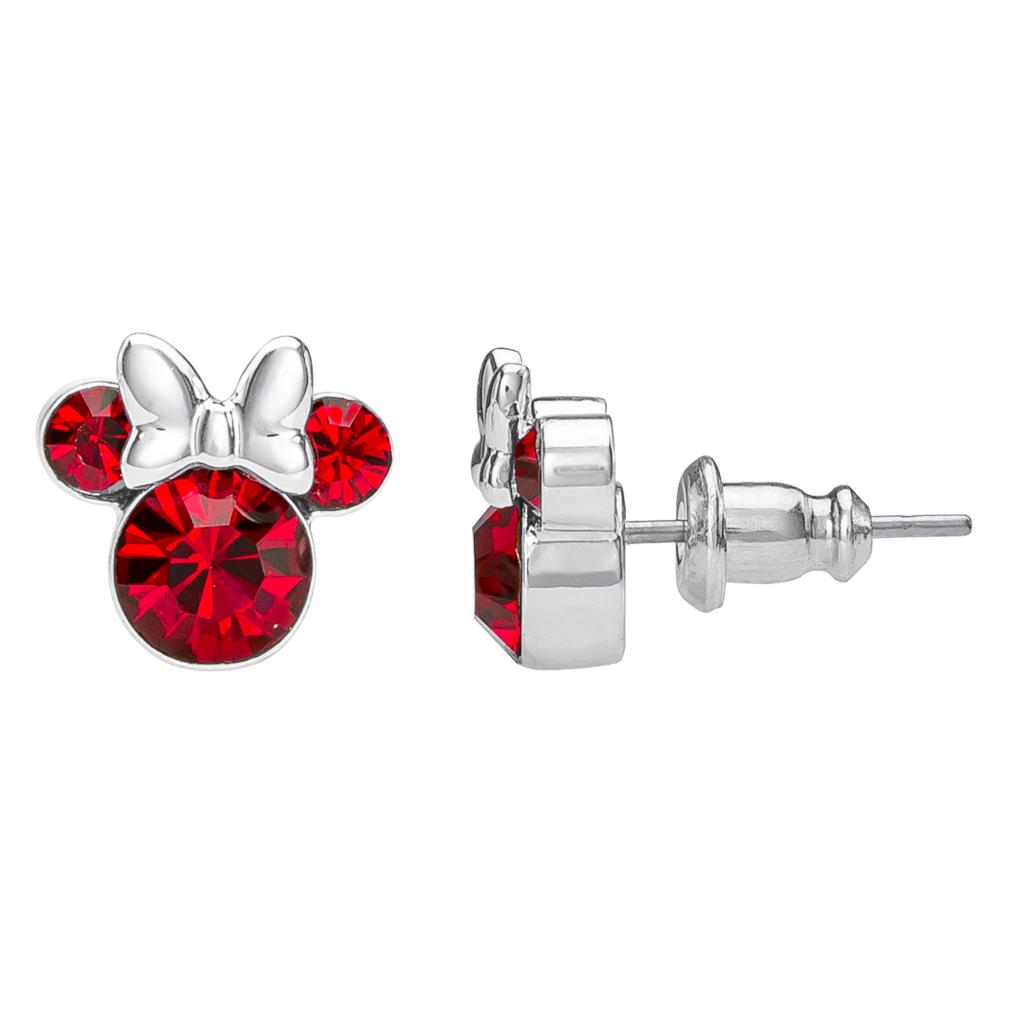 MINNIE - Stud Birthstone Earrings in Plated Brass - July