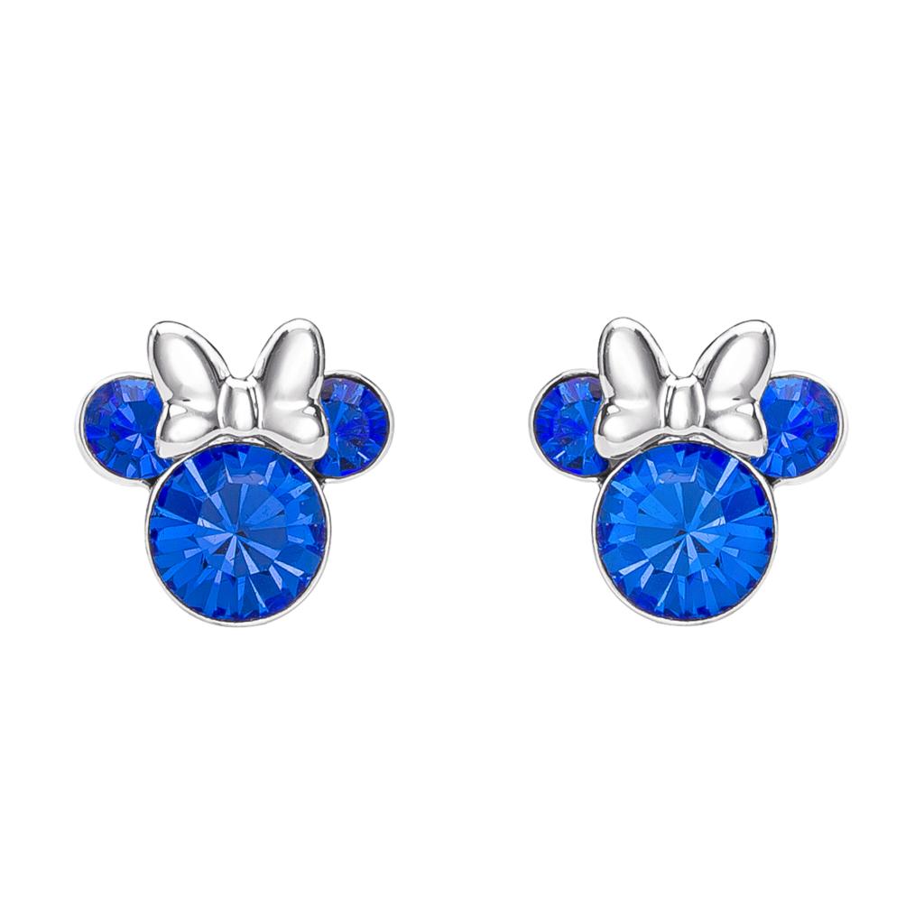 MINNIE - Stud Birthstone Earrings in Plated Brass - September