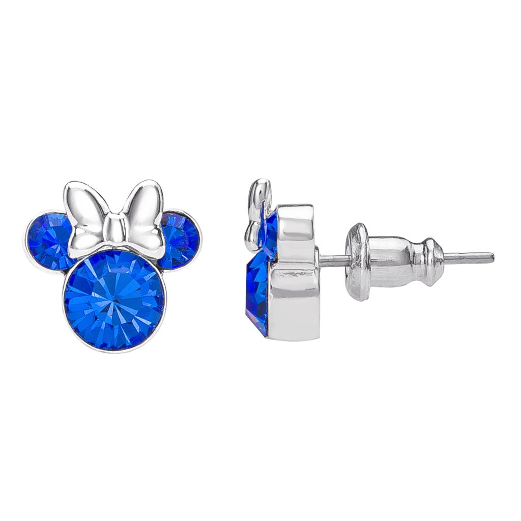 MINNIE - Stud Birthstone Earrings in Plated Brass - September