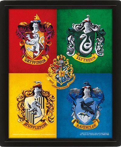 HARRY POTTER - Colourfull Crests - 3D Lenticular Poster 26x4cm