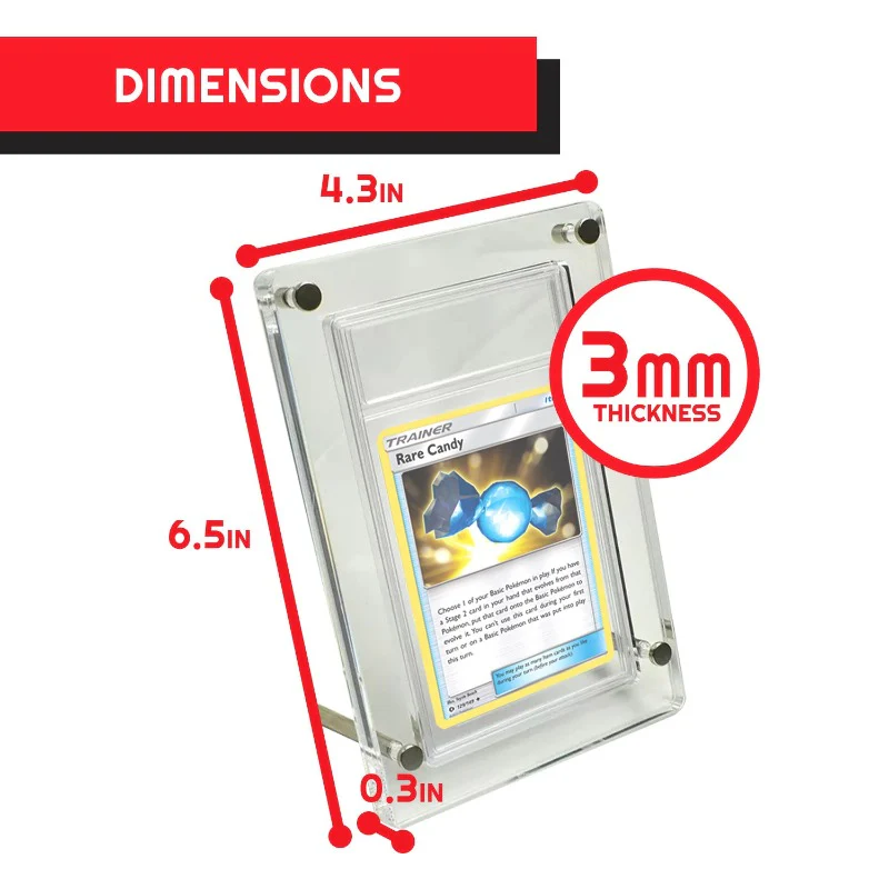 EVORETRO - Acrylic case PSA graded card stand acrylic protector 3.0MM