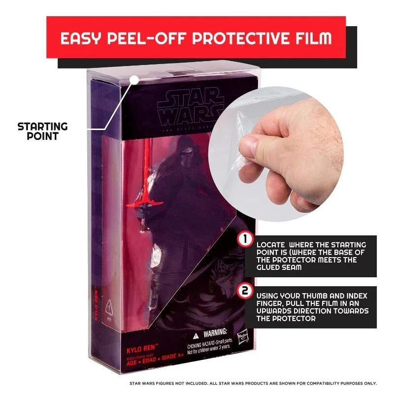 EVORETRO - PET Protector For Black Series 15cm Action Figure 10pc
