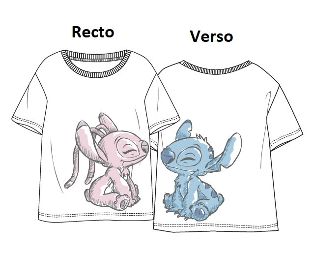 LILO & STITCH - Stitch & Angel - Unisex T-Shirt White (XL)