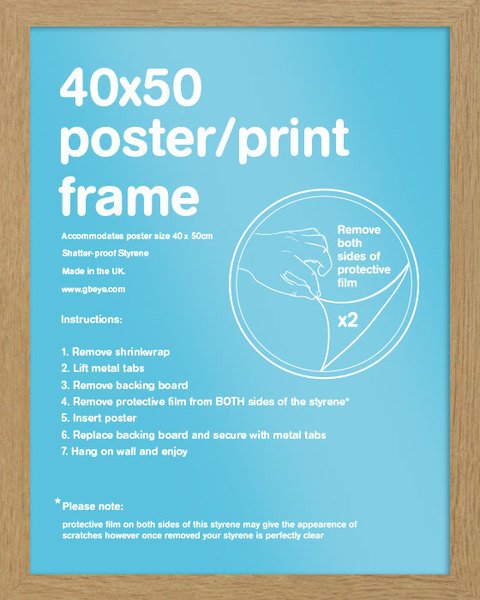 Frame Mini Poster - Eton Oak - Oak - 40x50cm