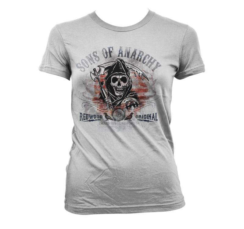 SONS OF ANARCHY - T-Shirt Distressed Flag - GIRL (XXL)