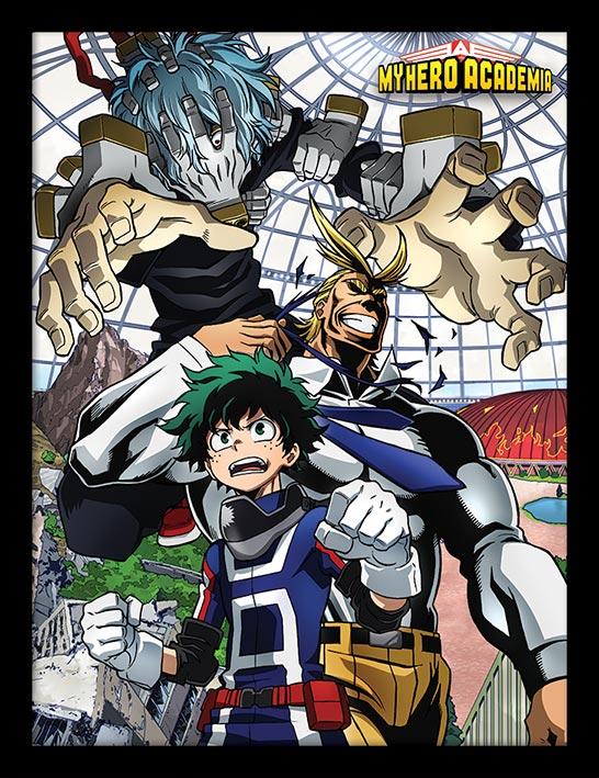 MY HERO ACADEMIA - An Enemy Threat - Framed Print 30x40cm