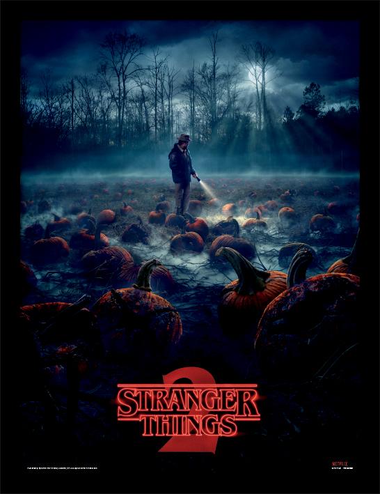 STRANGER THINGS - Pumpkin Patch - Framed Print 30x40cm