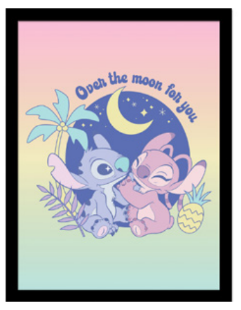 LILO & STITCH - Stitch over the moon - Collector Print 30x40cm