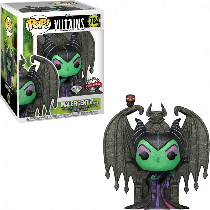 DISNEY - POP Deluxe 6'' N° 784 - Maleficent on Throne DIAMOND Glit.