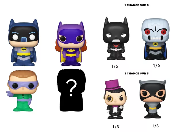 DC - Bitty Pop 4 Pack 2.5cm - Batman Adam West