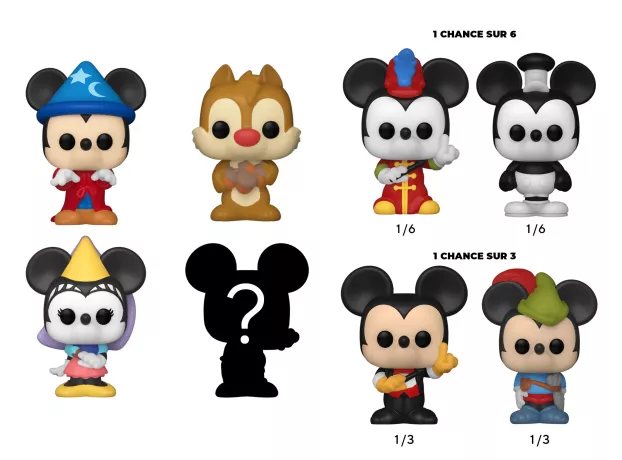 DISNEY - Bitty Pop 4 Pack 2.5cm - Sorcerer Mickey