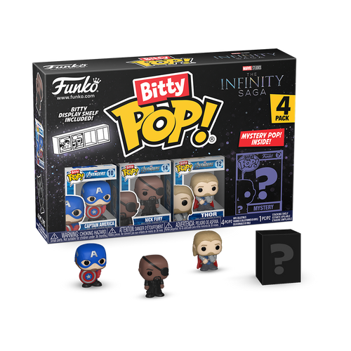 MARVEL - Bitty Pop 4 Pack 2.5cm - Captain America