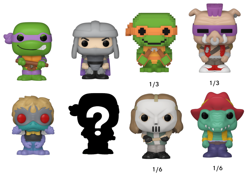 TEENAGE MUTANT NINJA TURTLES - Bitty Pop 4 Pack 2.5cm - Donatello