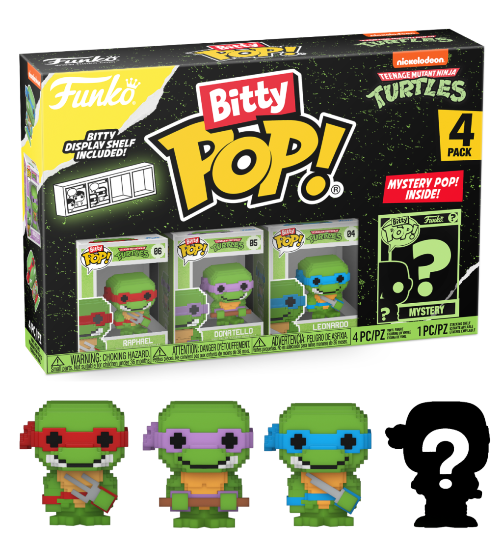 TEENAGE MUTANT NINJA TURTLES - Bitty Pop 4 Pack 2.5cm - 8-Bit