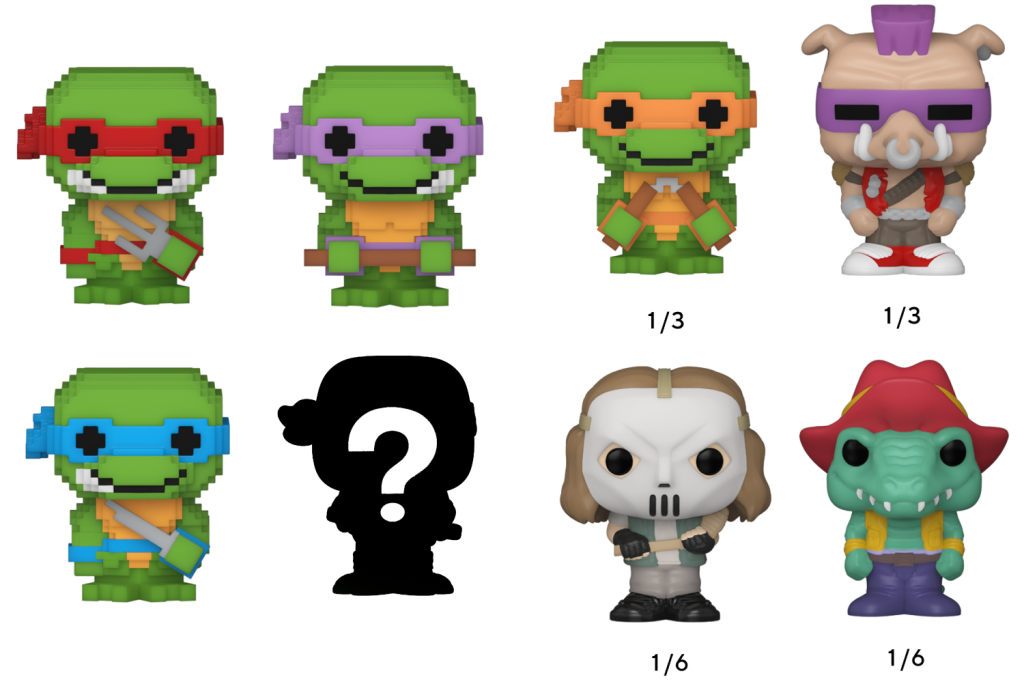 TEENAGE MUTANT NINJA TURTLES - Bitty Pop 4 Pack 2.5cm - 8-Bit