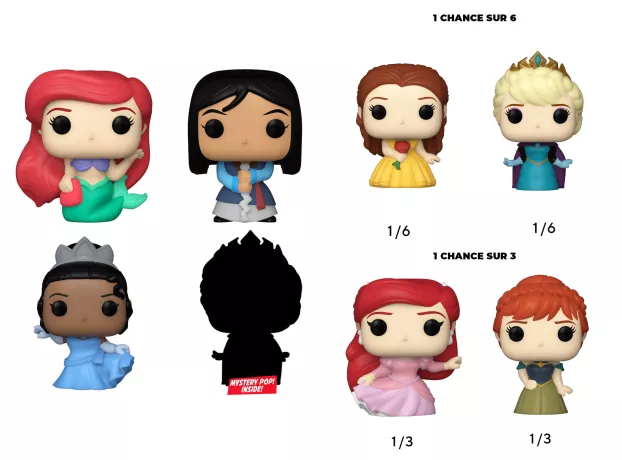 DISNEY PRINCESS - Bitty Pop 4 Pack 2.5cm - Ariel