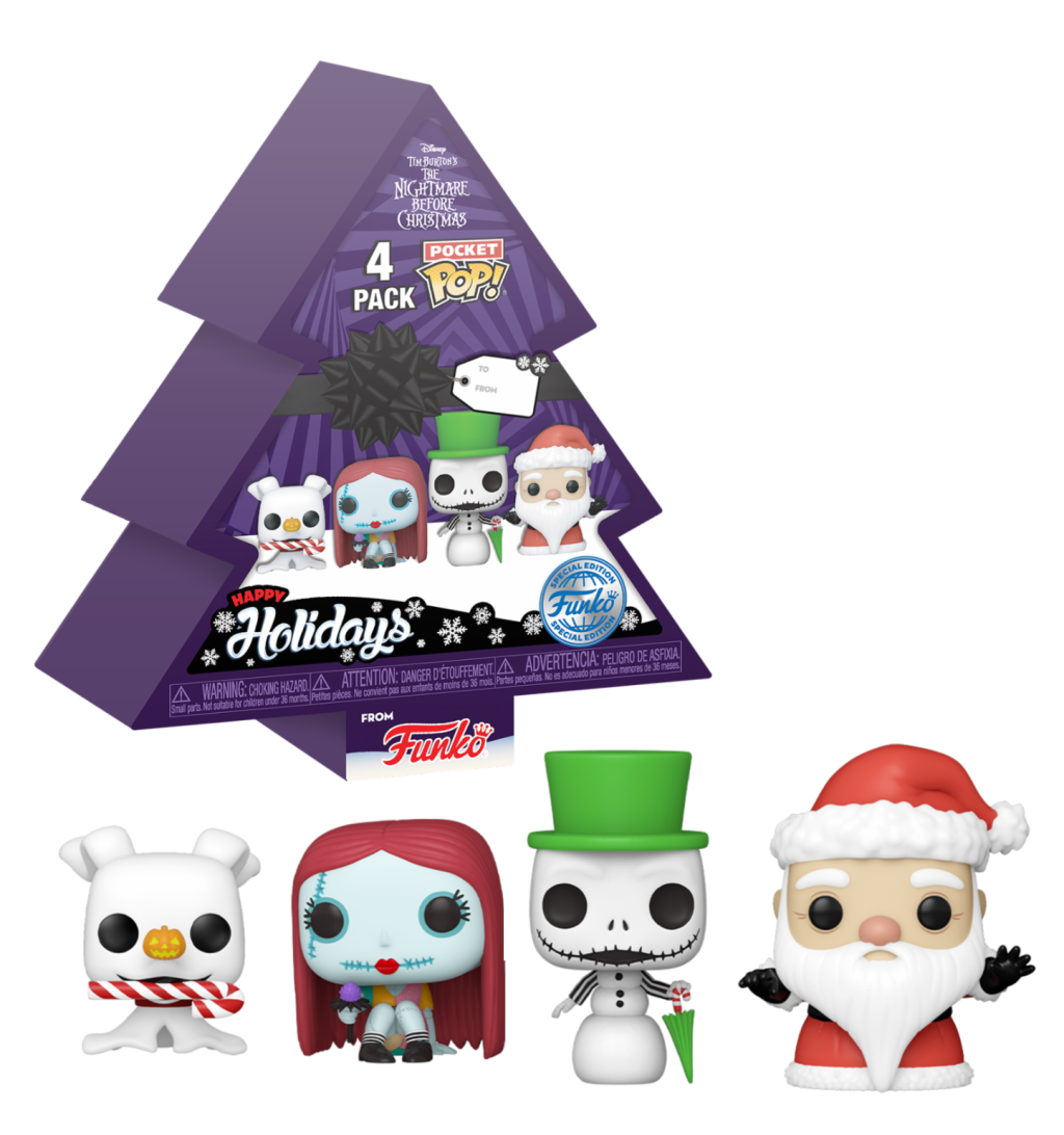 NBX - Pocket Pop Keychains 4 Pack- Tree Holiday