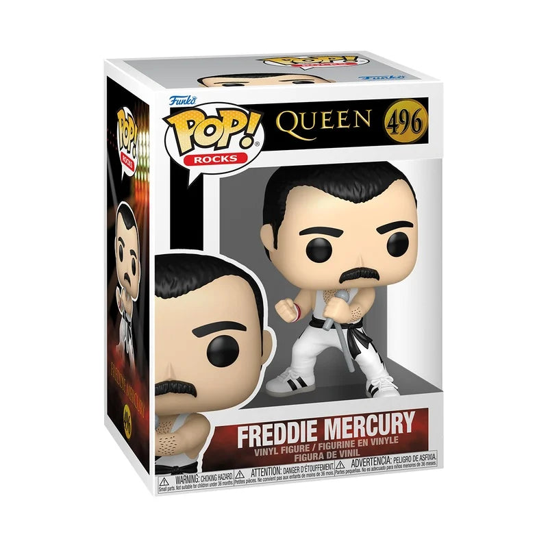 QUEEN - POP Rocks N° 496 - Freddy Mercury (White Singlet)