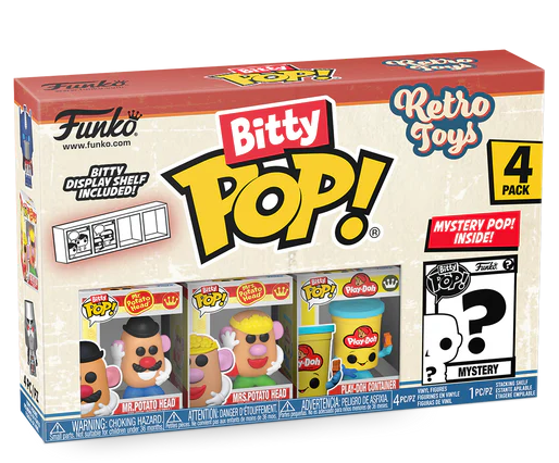 RETRO TOYS - Bitty Pop 4 Pack 2.5cm - Mr Potato Head