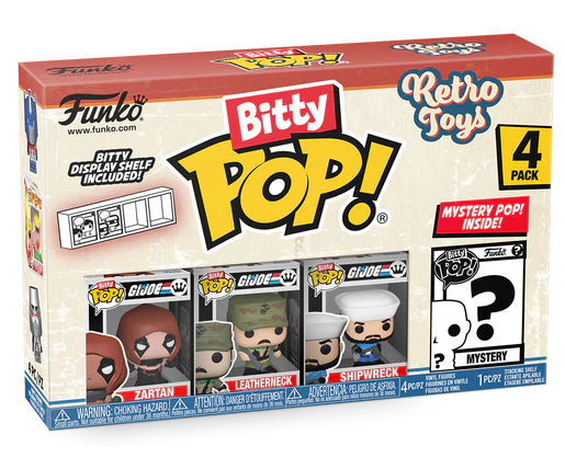 RETRO TOYS - Bitty Pop 4 Pack 2.5cm - GI Joe