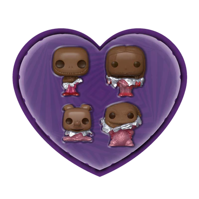 NBX - Pocket Pop Keychains 4 Pack- Valentine (Chocolate Look)