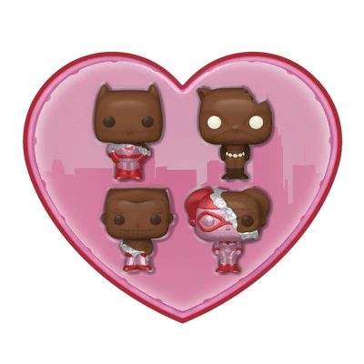 DC - Pocket Pop Keychains 4 Pack- Valentine (Chocolate Look)