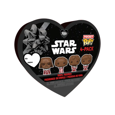 STAR WARS - Pocket Pop Keychains 4 Pack- Valentine (Chocolate Look)