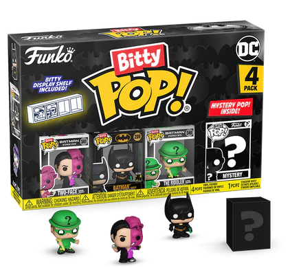BATMAN 85TH - Bitty Pop 4 Pack 2.5cm - Double Face