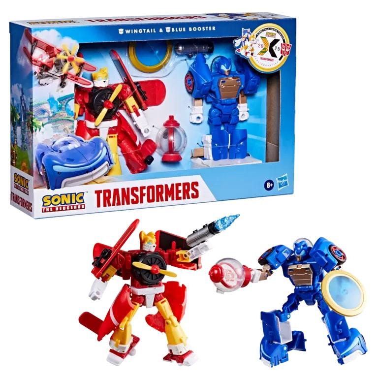 TRANSFORMERS X SONIC - Wingtail & Blue Booster - Fig. Collab. 13cm