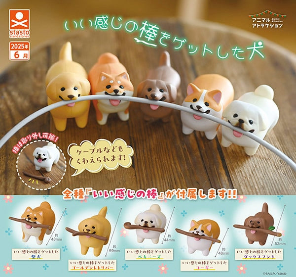 GASHAPON - Dogs with Sticks (40 Capsule 58mm)