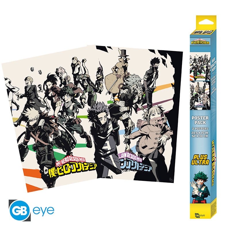 MY HERO ACADEMIA - Héros / Villains - Set 2 posters '52x38'