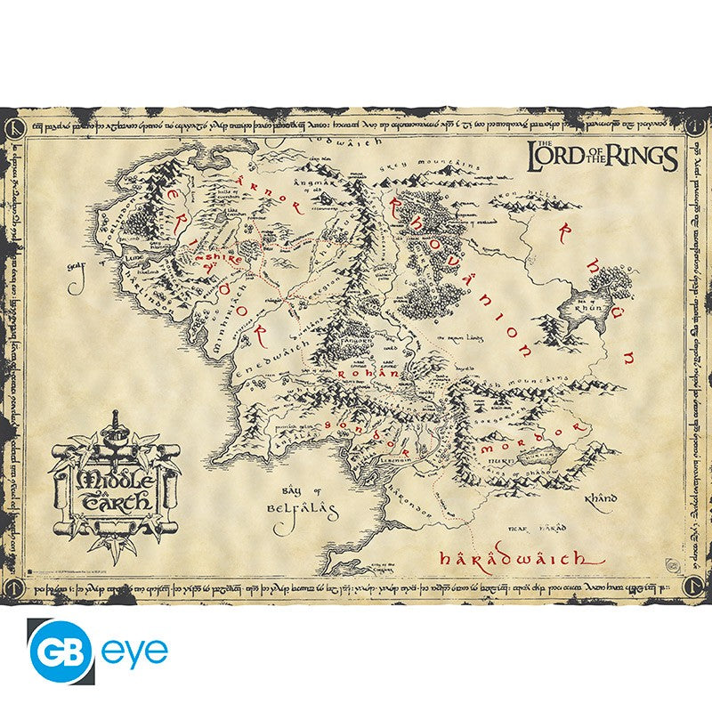 LORD OF THE RINGS - Middle-Earth - Poster Parchment 66x46cm