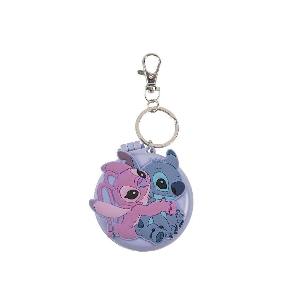 STITCH & ANGEL - Compact Mirror & Hairbrush Keychain