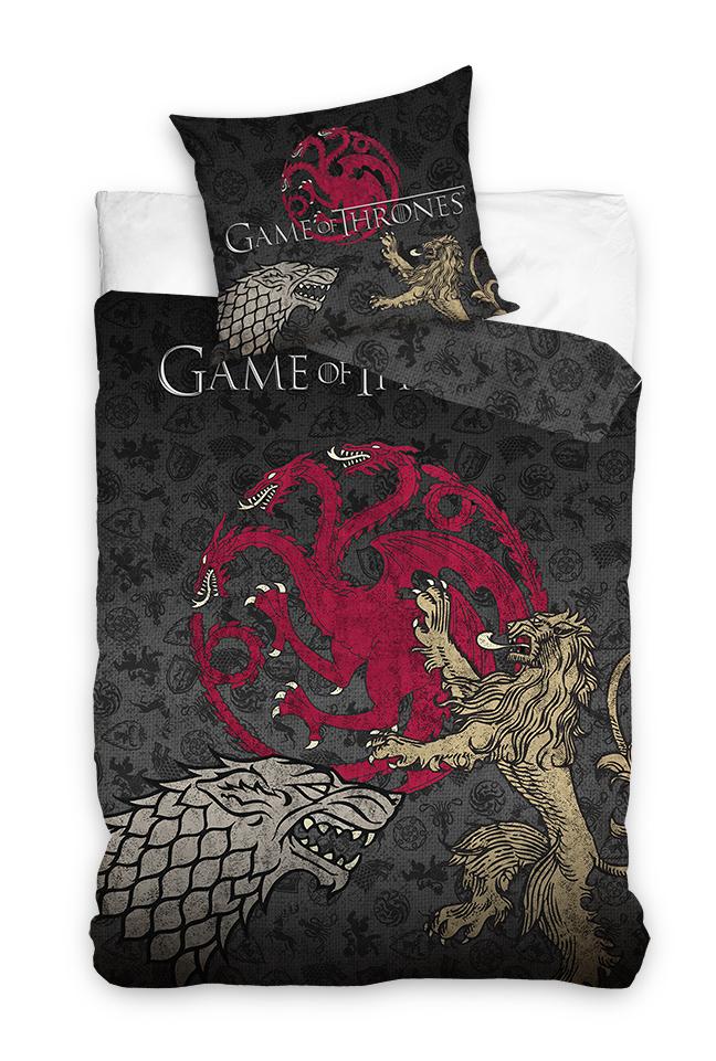 GAME OF THRONES - Duvet Cover 140x200cm + Cushion 60x70cm '100% Coton'