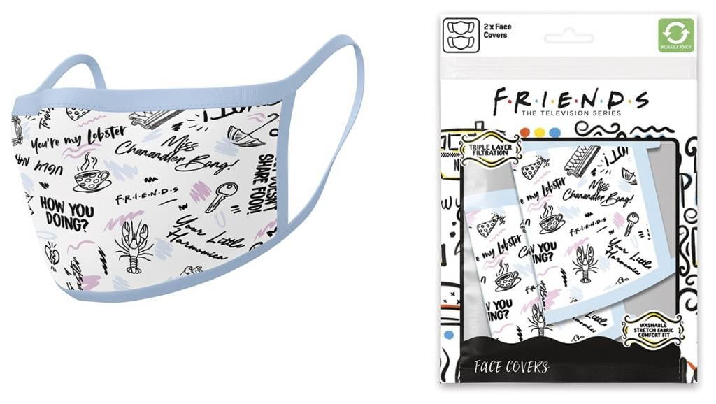 FRIENDS - Phrases - Premium Face Covers pack of 2