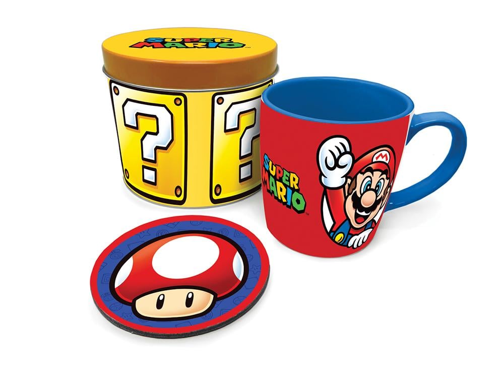 SUPER MARIO - Let's go - Mug & coaster in metal tin