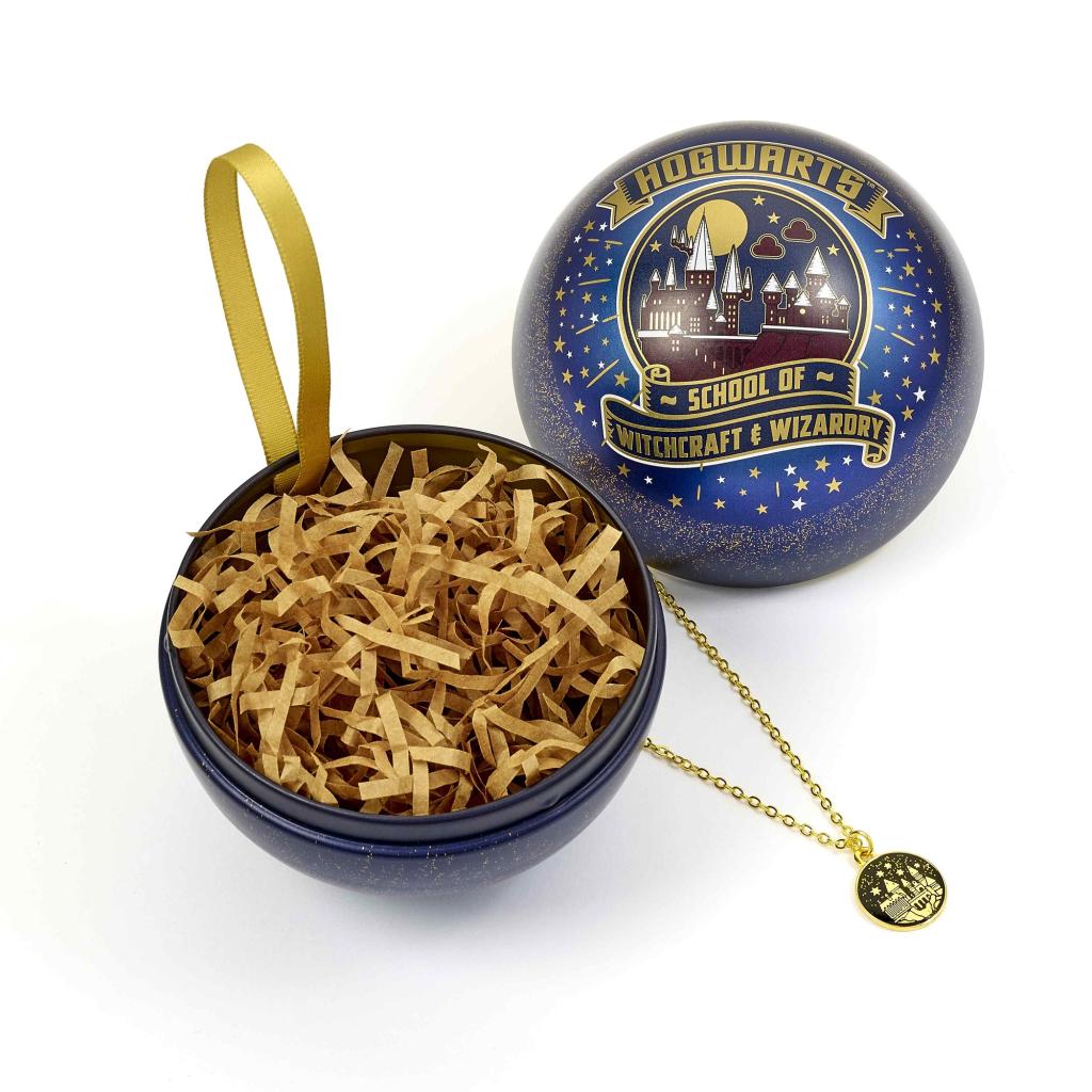 HARRY POTTER - Christmas Gift Bauble - Hogwarts Necklace