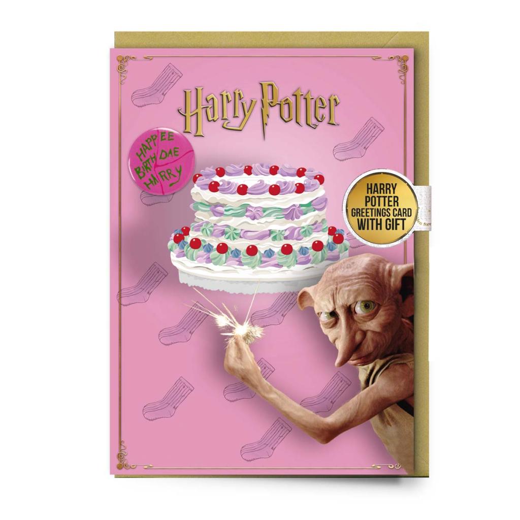 HARRY POTTER - Dobby - Greeting card with Pin